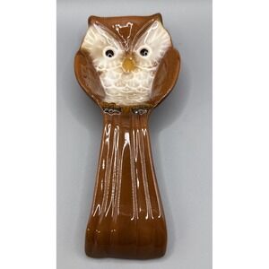 Ceramic OWL SPOON REST Fall Decor Kitchen‎
